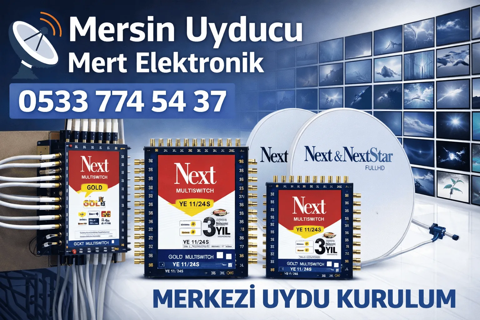 Deniz Mahallesi Uyducu merkezi uydu ve çanak anten servisi